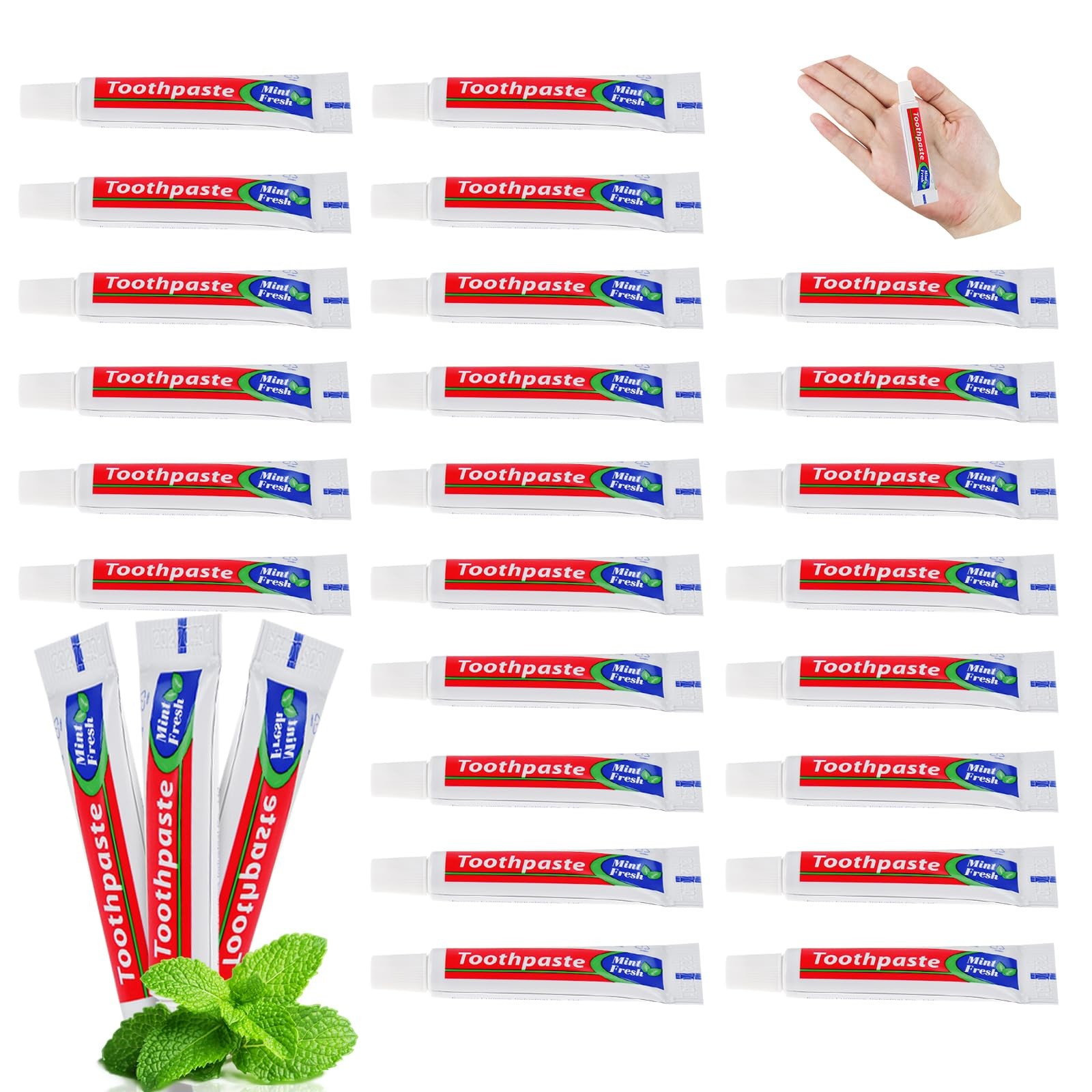 100 Tubes Bulk Travel Size Toothpaste,Extra Small 0.35oz Small Toothpaste Tra…