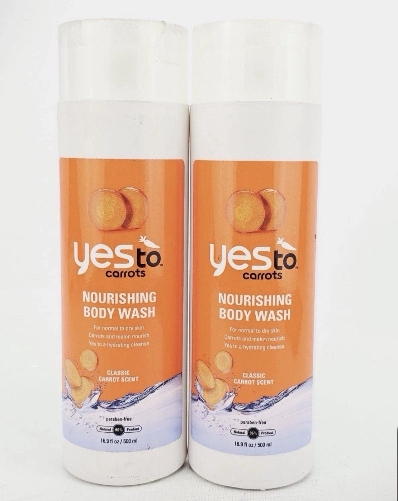 Yes To Carrots Nourishing Body Wash 16.9 oz Lot of 2 Discontinued