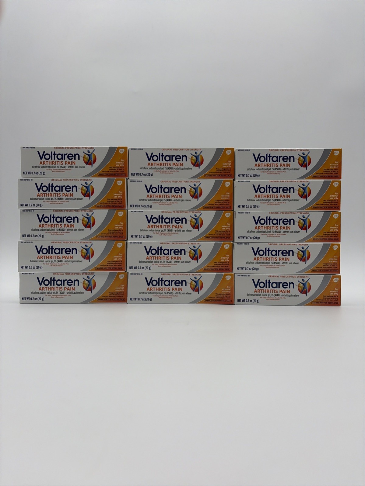 VOLTAREN Daily Arthritis Pain Reliever Original Strength .7oz Exp10/26 Lot Of 15
