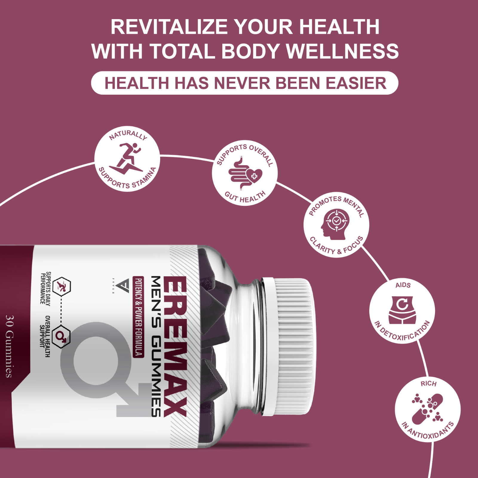 (5 Pack) Eremax Performance Gummies, Eremax Advanced Formula (5 Month Supply)