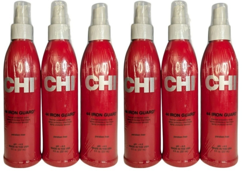 6 CHI 44 Iron Guard Thermal Protection Spray 8 oz Pack Of 6 New No Plastic Wrap