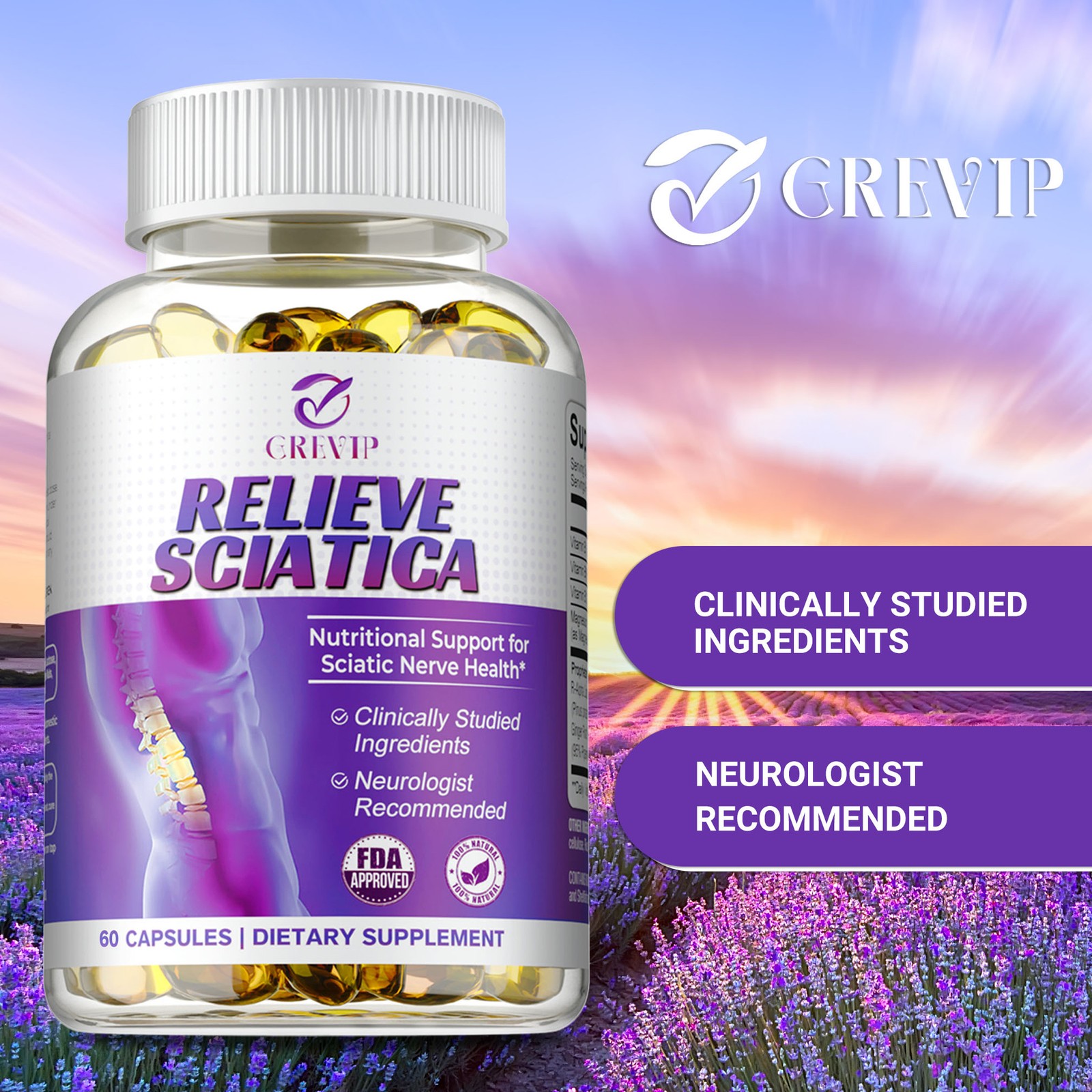 Relieve Sciatica Capsules – Hip Joint Sciatica Pain Relief & Inflammatory