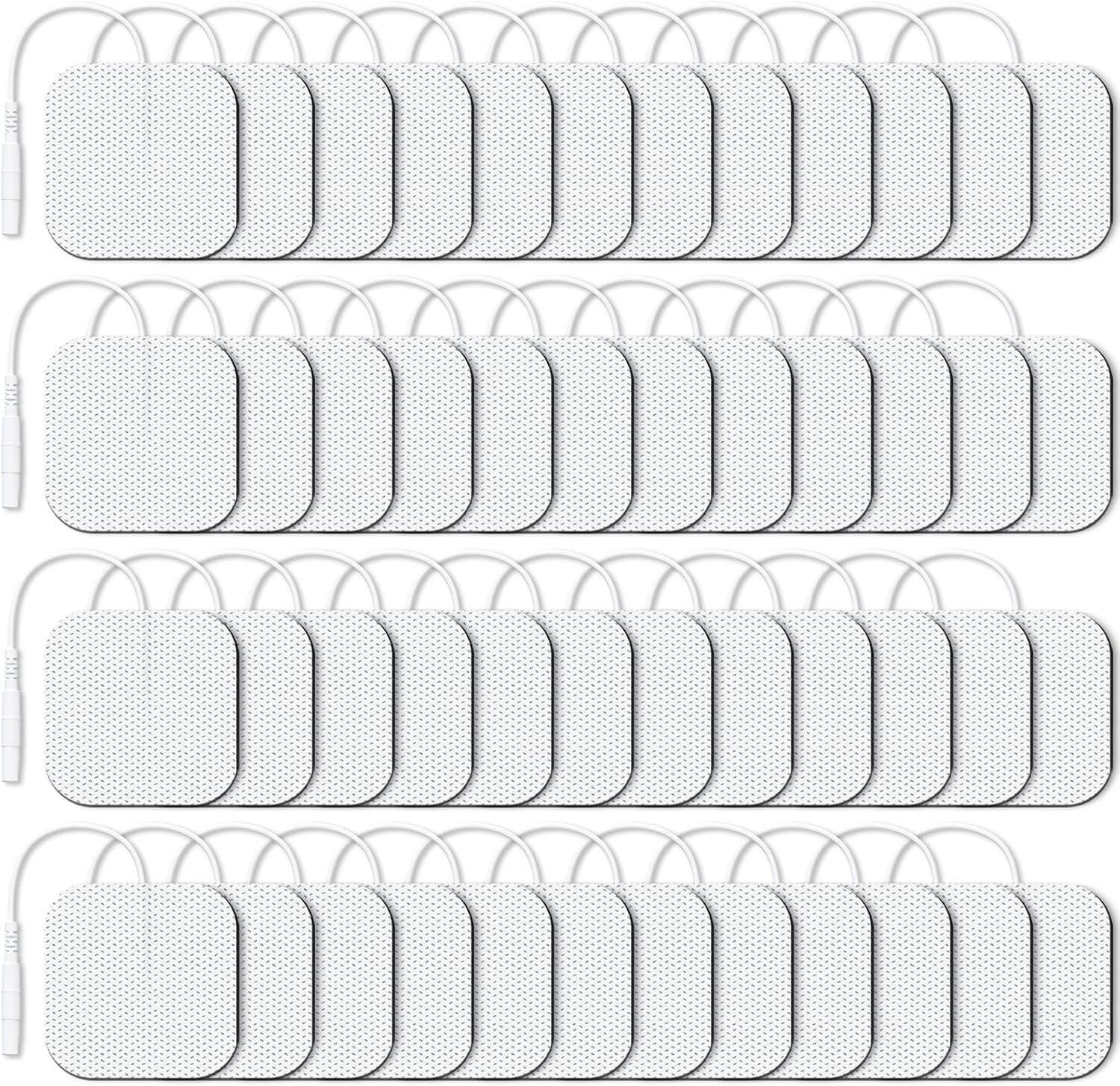 AUVON TENS Unit Electrode Pads 48 Pcs 2×2 Reusable Replacement