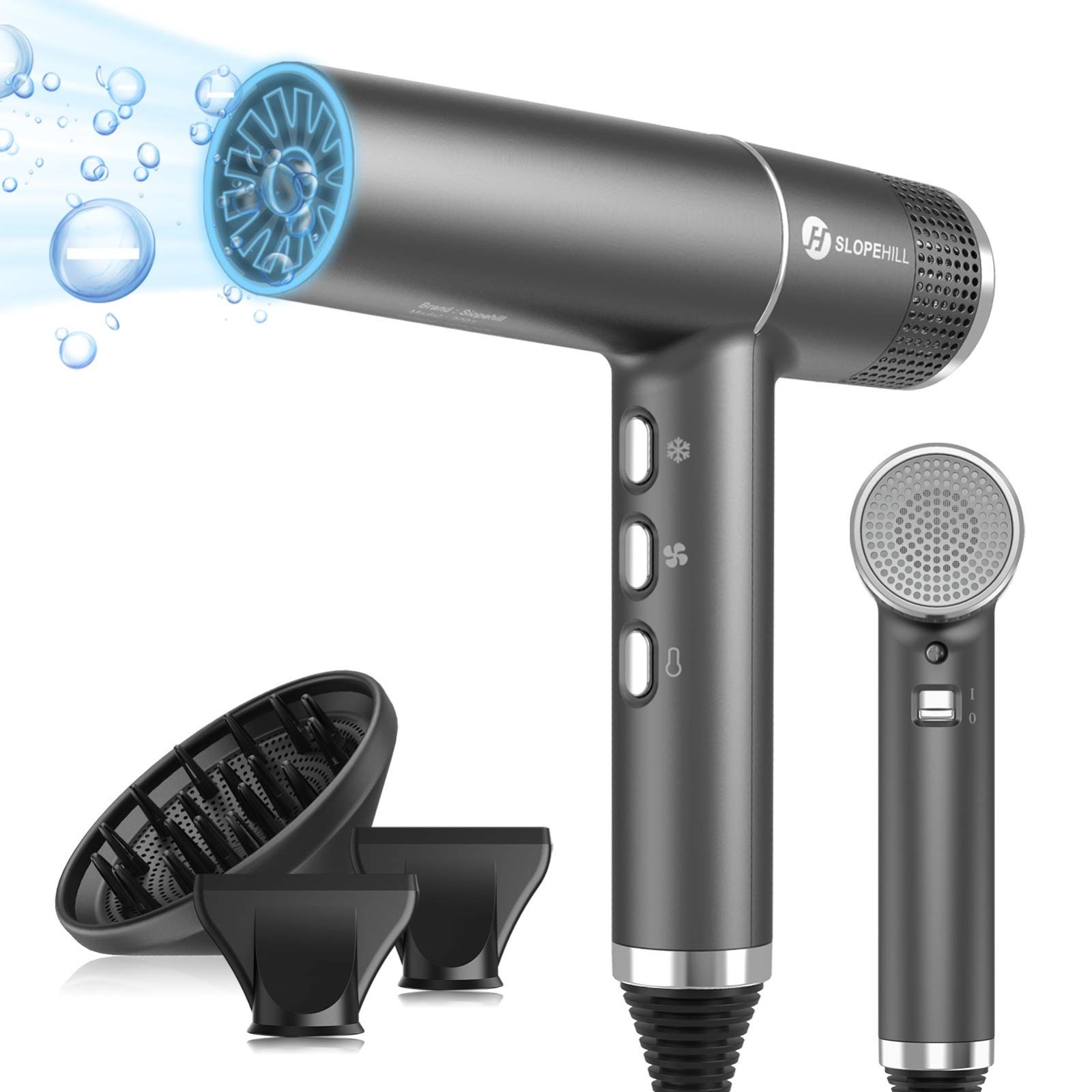 Hair Dryer with Brushless Motor, Intelligent Fault Diagnosis, Oxy Active Tech, L