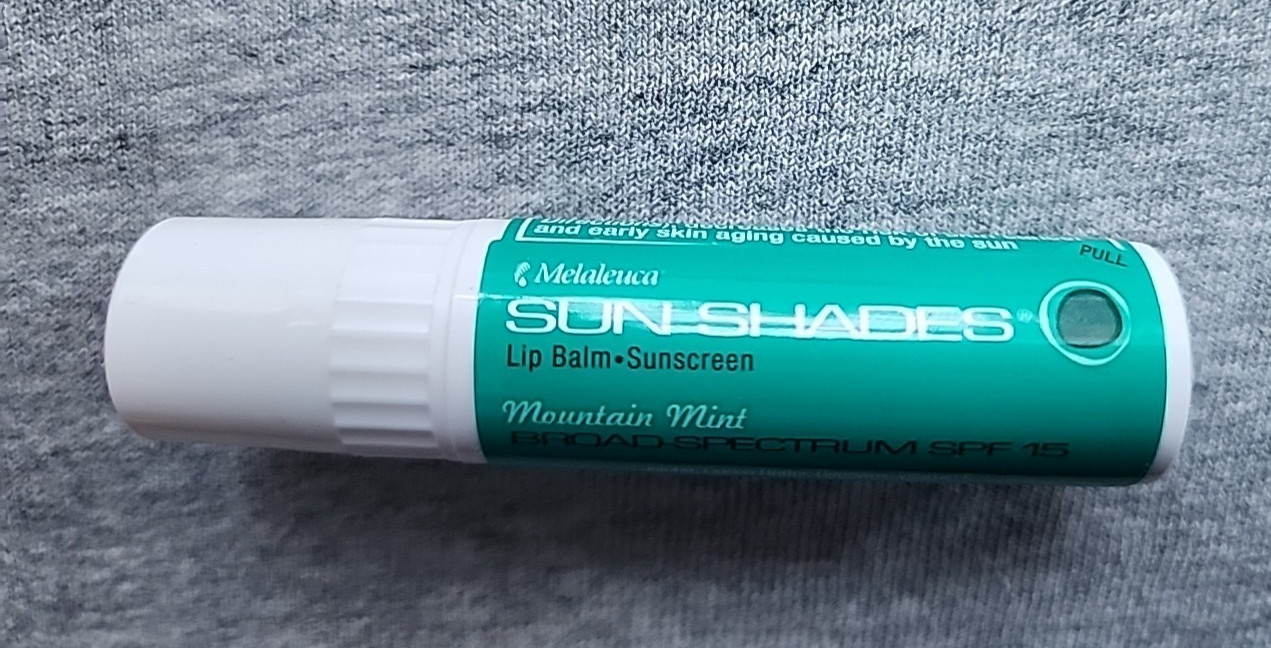 Melaleuca Sun Shades Lip Balm Sunscreen Mountain Mint New