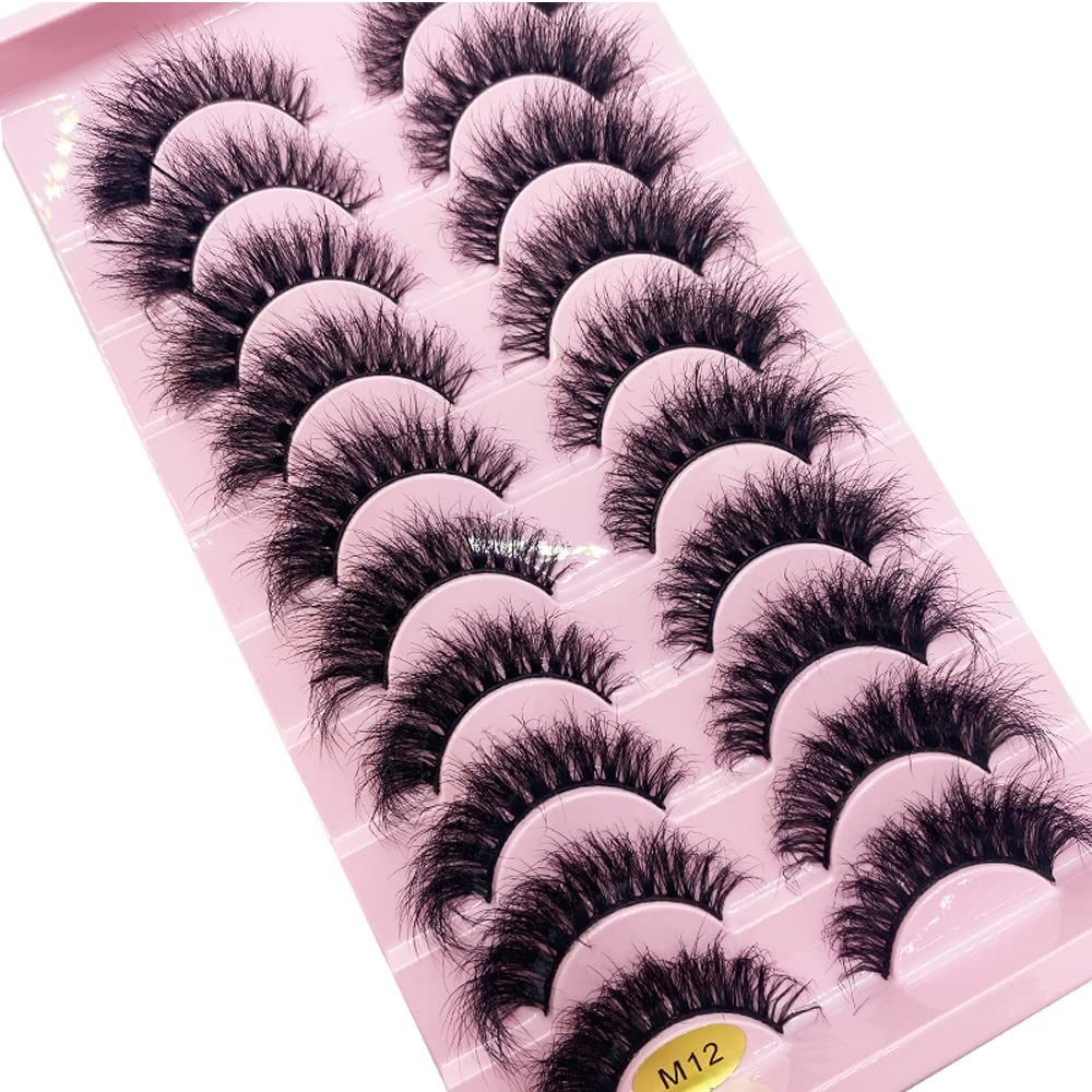 New 10 Pairs 3D Mink Lashes False Eyelashes Handmade Wispy Fluffy Long Lashes Na