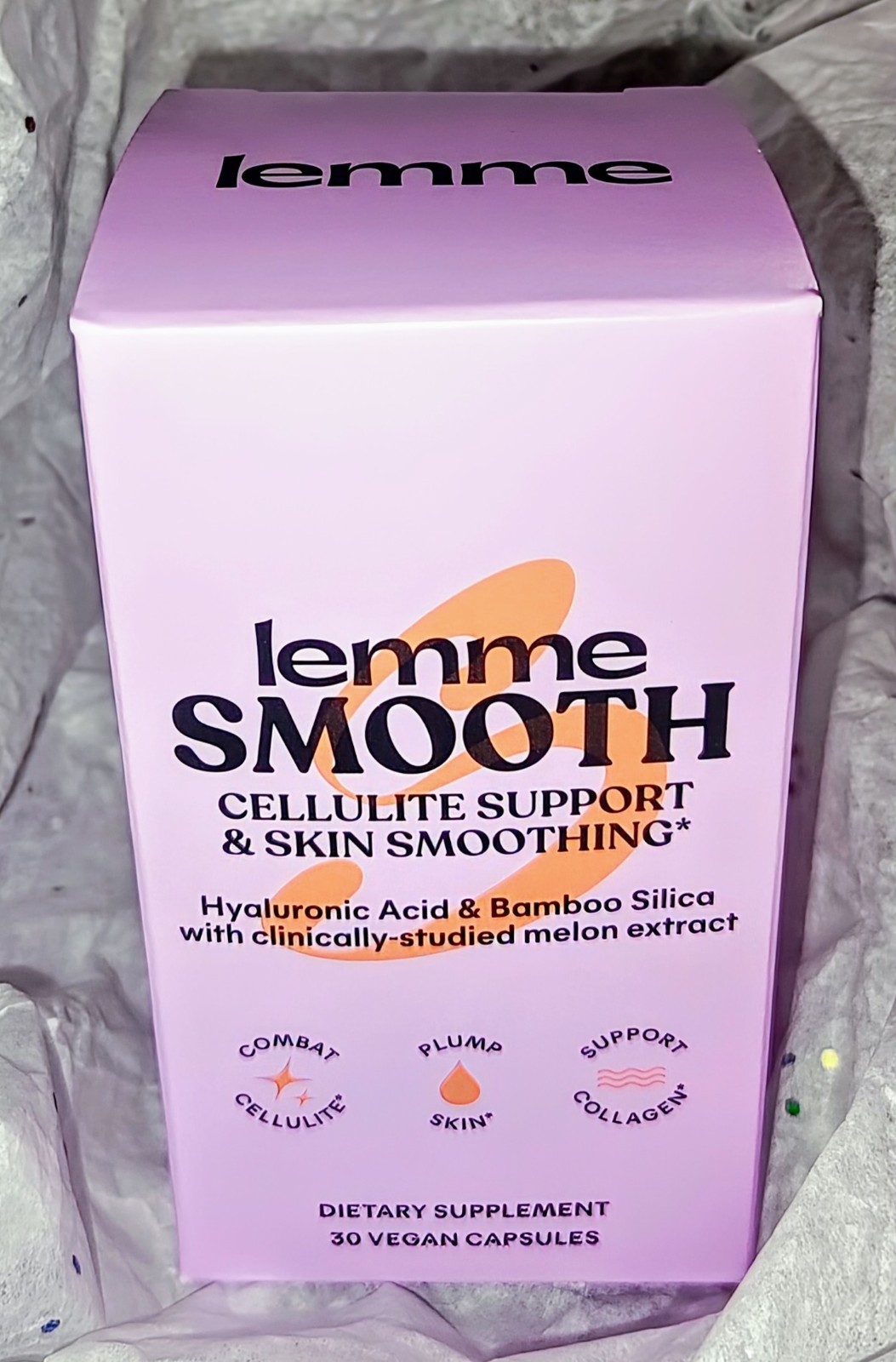 LEMME SMOOTH Cellulite Support & Skin Smoothing VEGAN Caps – 30ct – NEW & SEALED