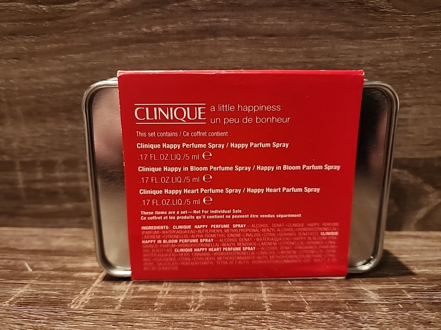 Clinique 3pc Happiness Perfume Spray Kit Happy,Happy Heart, In Bloom 0.17oz Each