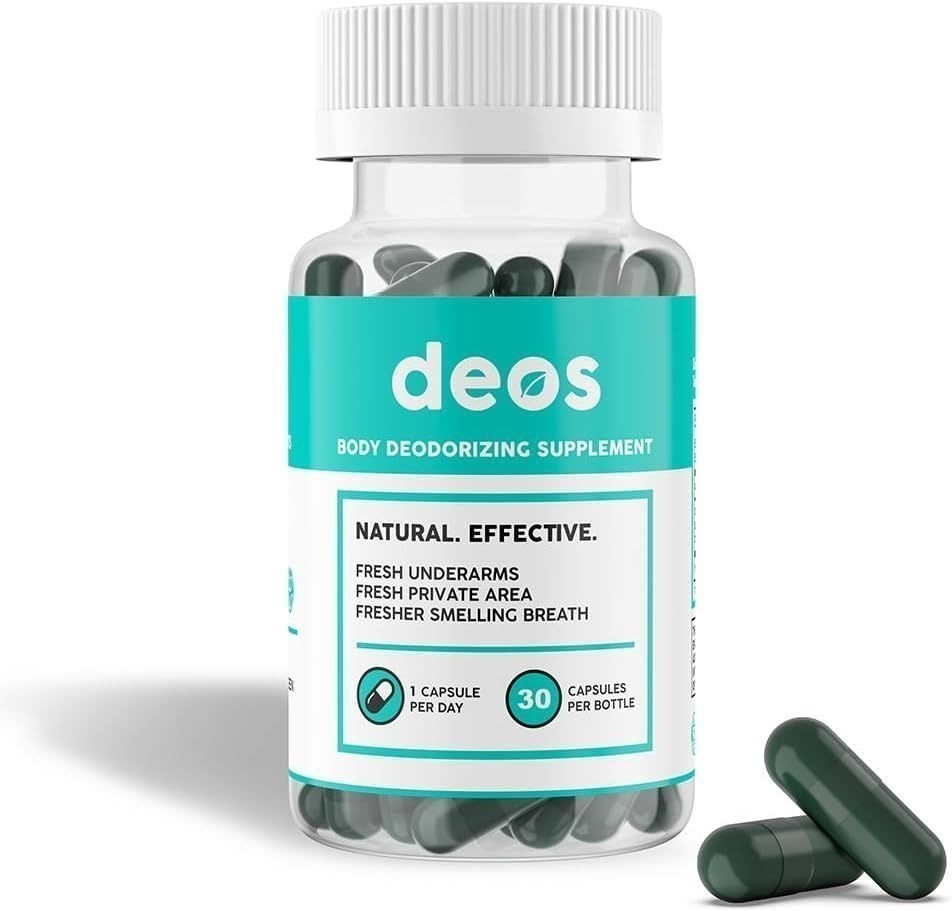 3PACK DEOS Internal Deodorant Supplement – Full Body Deodorizer – (90 Capsules)