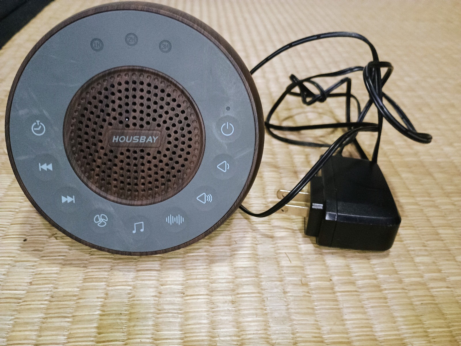 Housbay White Noise Sound Machine Wood Grain Model HFD-W05 Sleep Aid Works