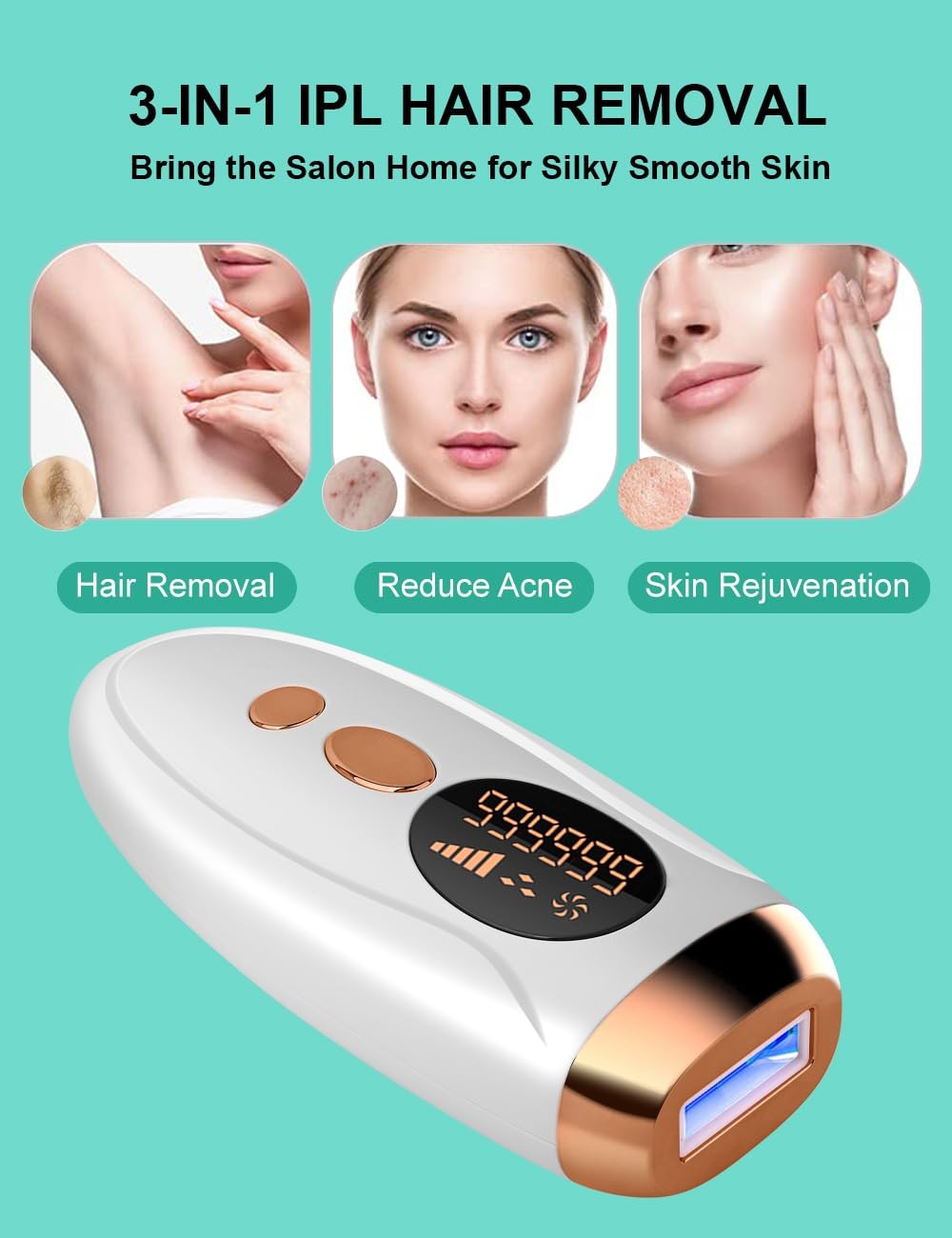 999,999 Flashes IPL Hair Removal Laser Permanent Body epilator Painless Device