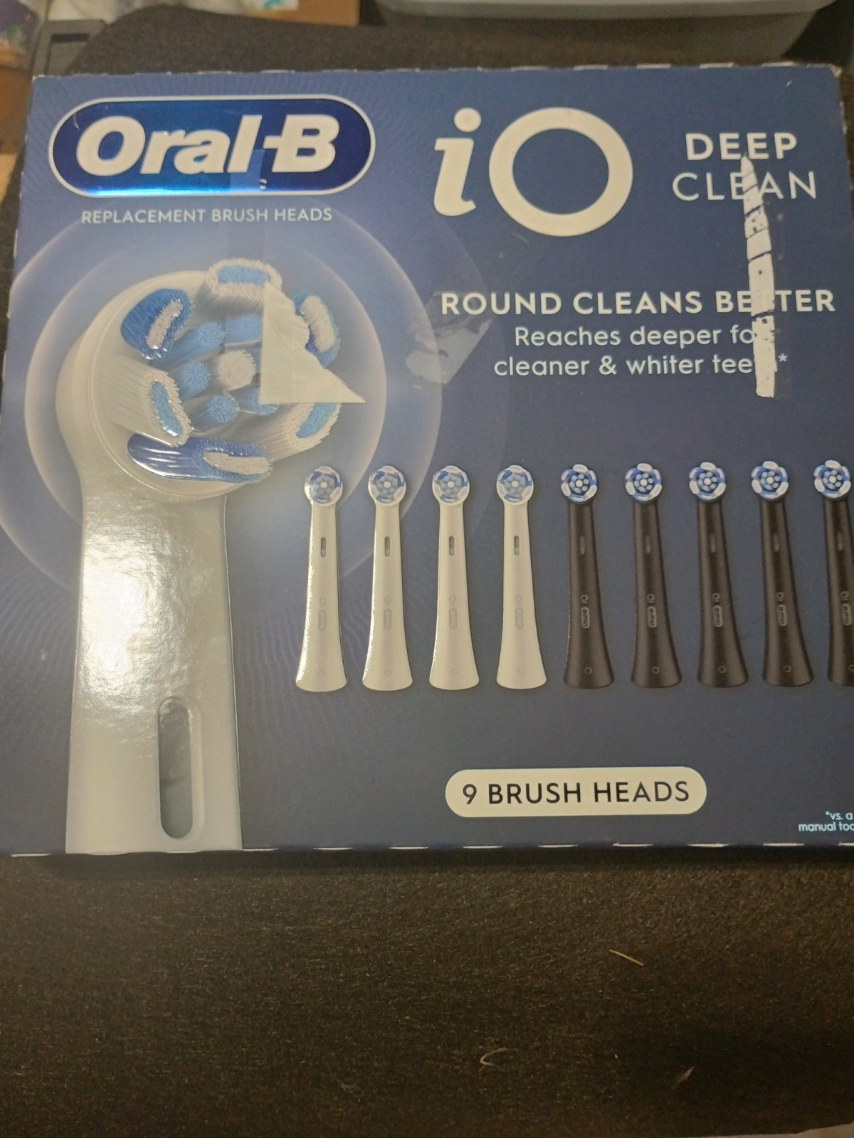 Oral-B iO Deep Clean Replacement Toothbrush Head, 9-count All Sealed iO Series