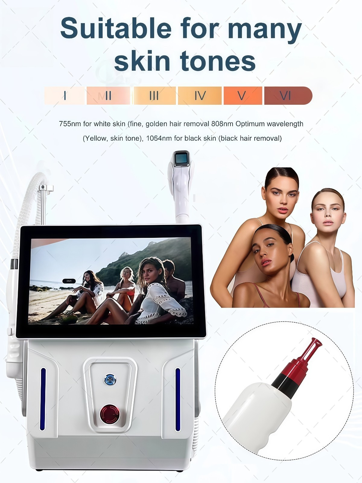 2in1 Picosecond Diode Laser Machine for Hair & Tattoo Removal Skin Rejuvenation
