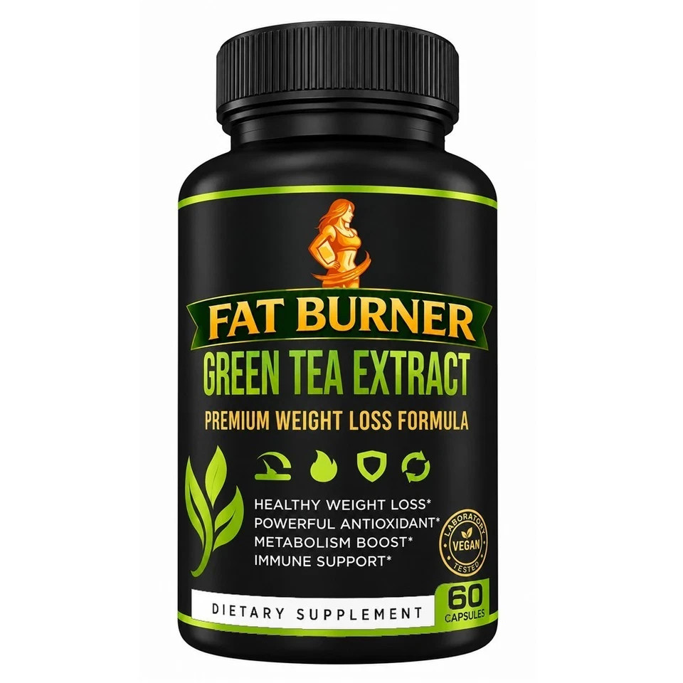 ( 5 PACK ) ADVANCED GREEN TEA EXTRACT FOR WEIGHT LOSS SUPPLEMENT – 300 CAPSULES