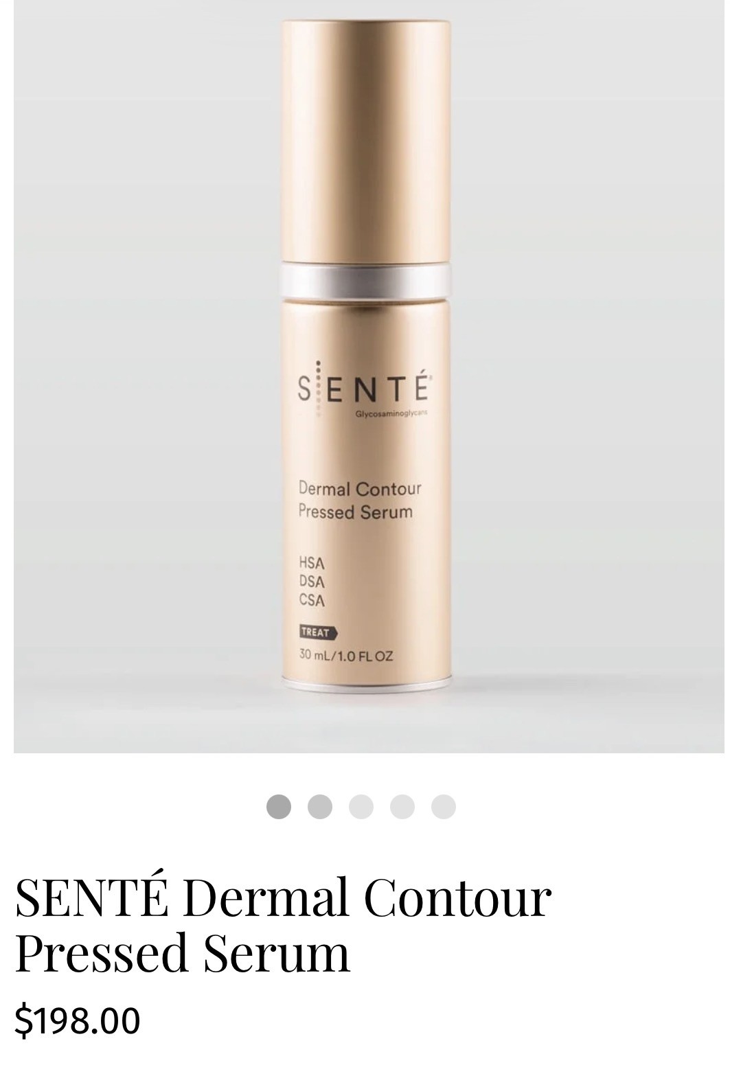 4x .33oz SENTE Dermal Contour Pressed Serum Anti-Aging Serum =1.32oz ( $198)