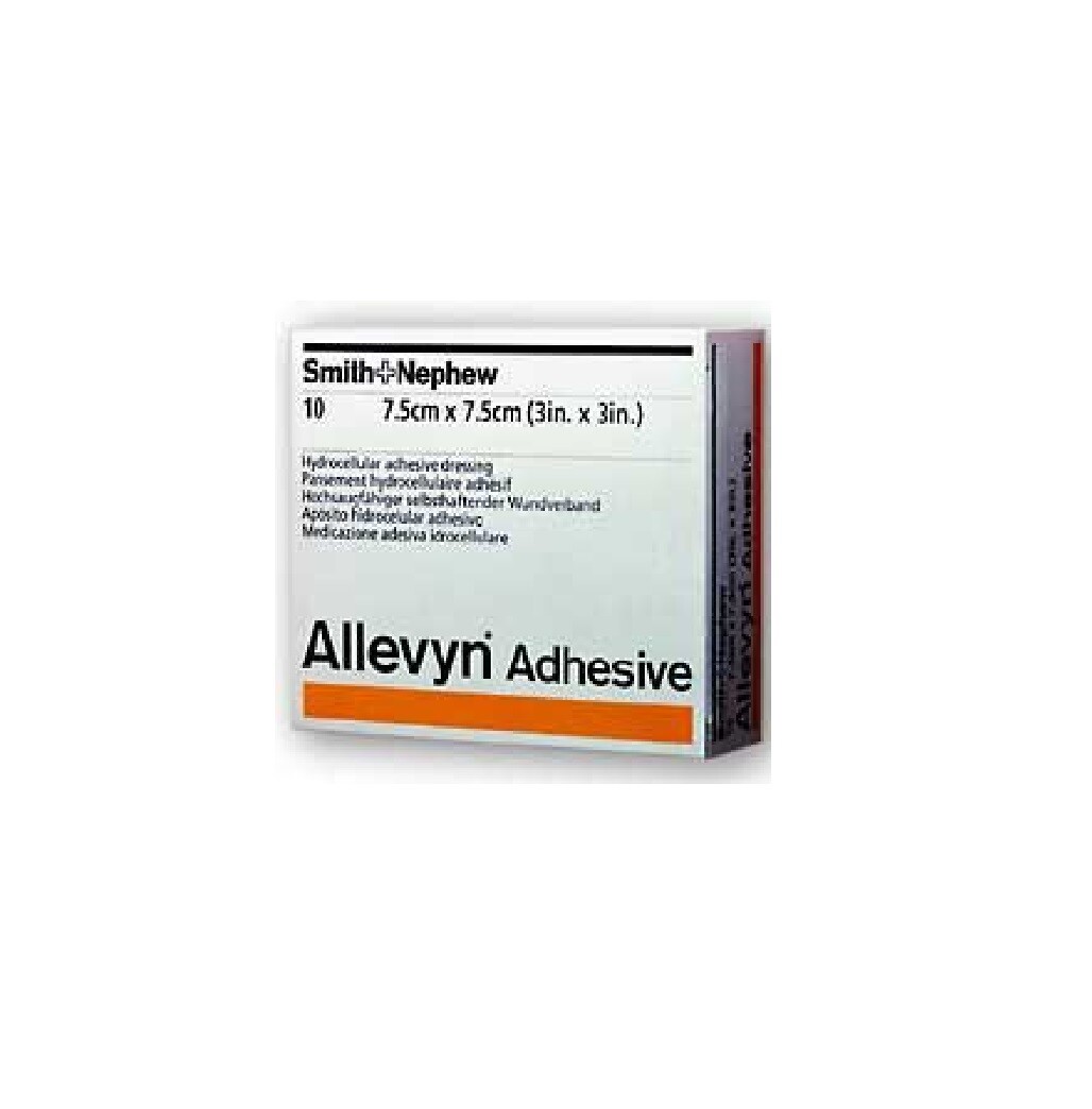 Thin Silicone Foam Dressing Allevyn Gentle Border Lite 6 X 6 Inch -1 Count