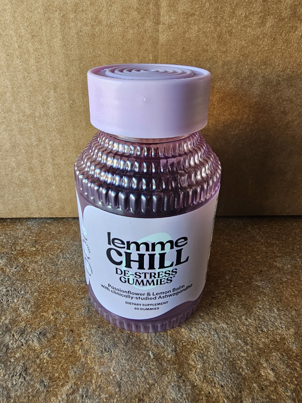 Lemme Chill De-Stress Gummies 60ct Ashwagandha KSM-66 Stress Relief EXP 06/27