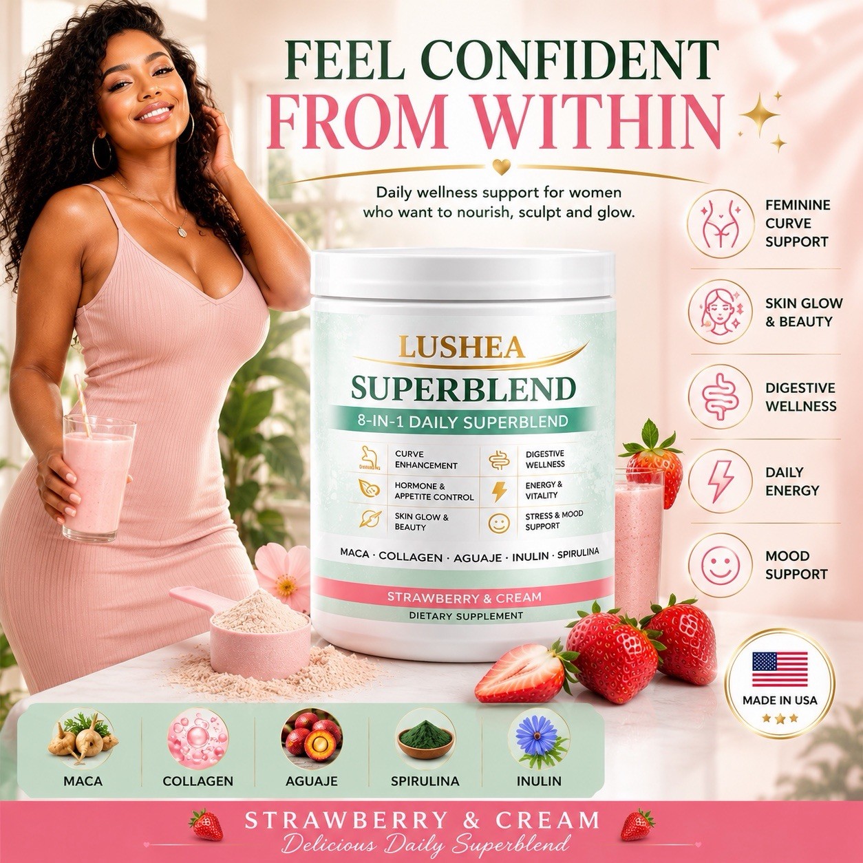 BBL Superblend 8-in-1 Daily Booty Hips & Curve Support