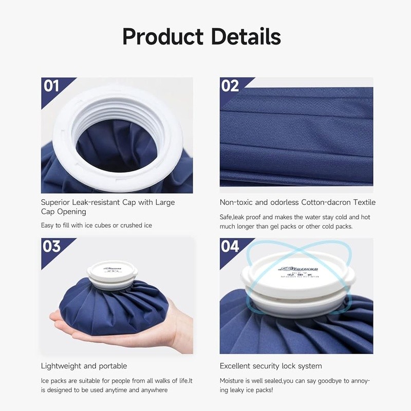 Large Hot Cold Compress Pack Flexible Ice Water Therapy Relief Adults Seniors US