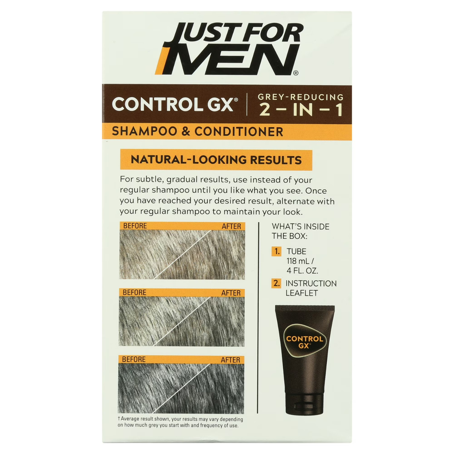 Just For Men CONTROL GX Grey Reducing 2in1 4oz ( 3 pack )