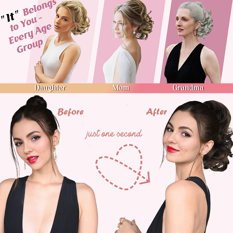 Short Claw Ponytail Piece Clip in on Pony Tail Hair Extensions Real as Human US