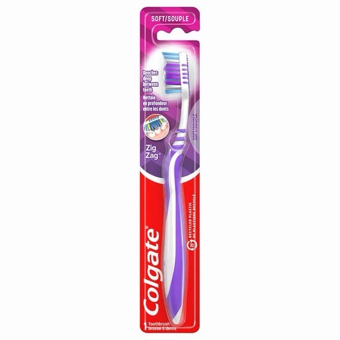 Colgate Zig Zag Medium Manual Toothbrushes Pack 0f 6 New FREE SHiPPING