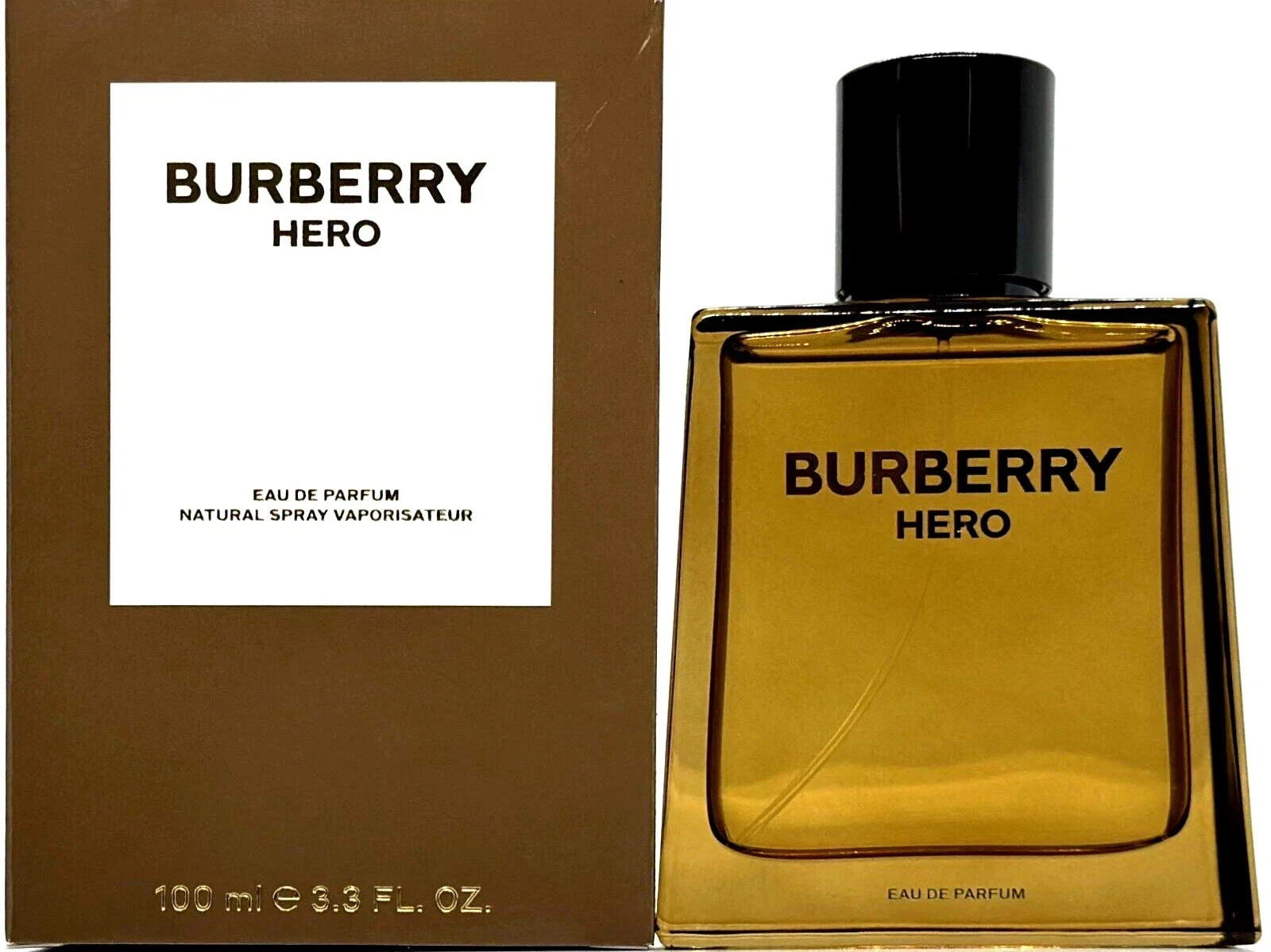BURBERRY HERO EAU DE PARFUM SPRAY FOR MEN 3.3 Oz / 100 ml BRAND NEW – USA
