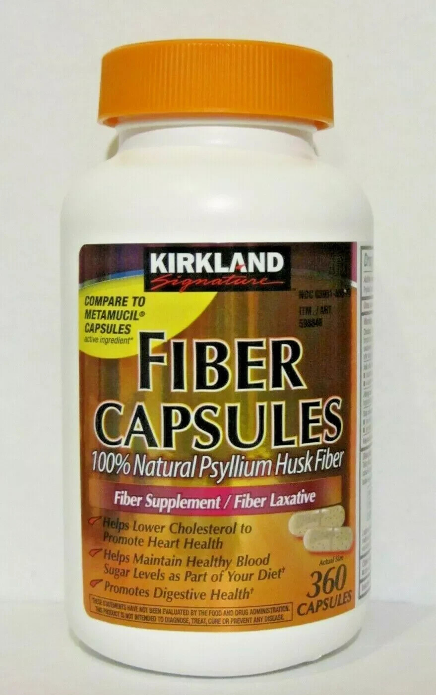 Kirkland Signature Psyllium Fiber 360 Capsules EXP10/26