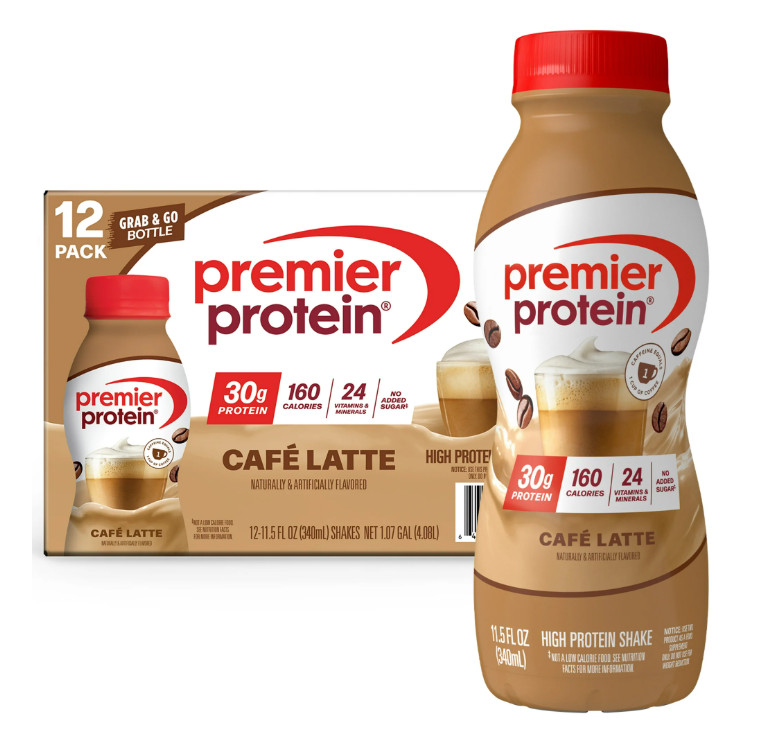 Premier Protein Shake, Café Latte, 11.5 fl oz, 12 Count, 30g Protein