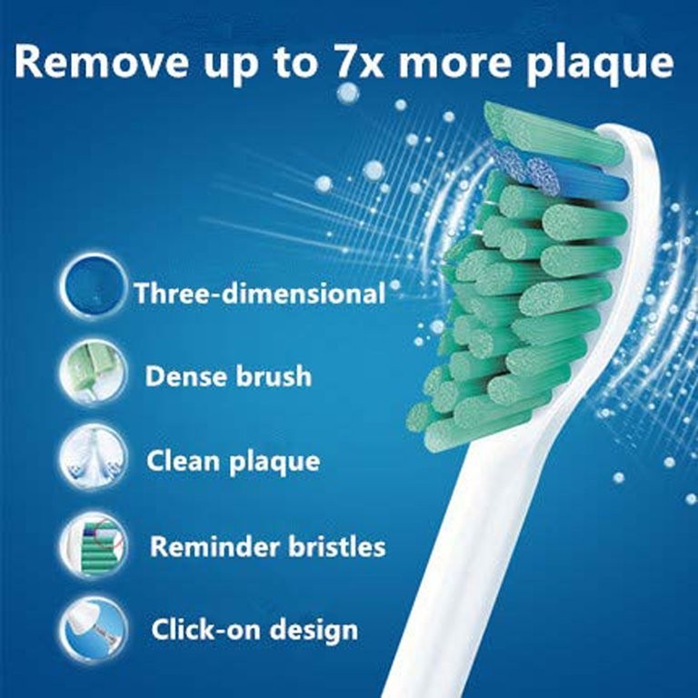 4-Pack Genuine Philips C3 Premium Plaque Control Brush Heads C3-White-HX9044/33