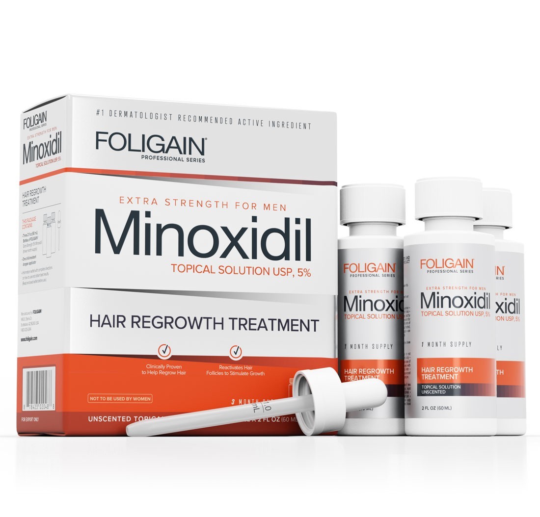 FOLIGAIN MINOX 5% HAIR REGROWTH TREATMENT FOR MEN – 3 Month Supply 180ml