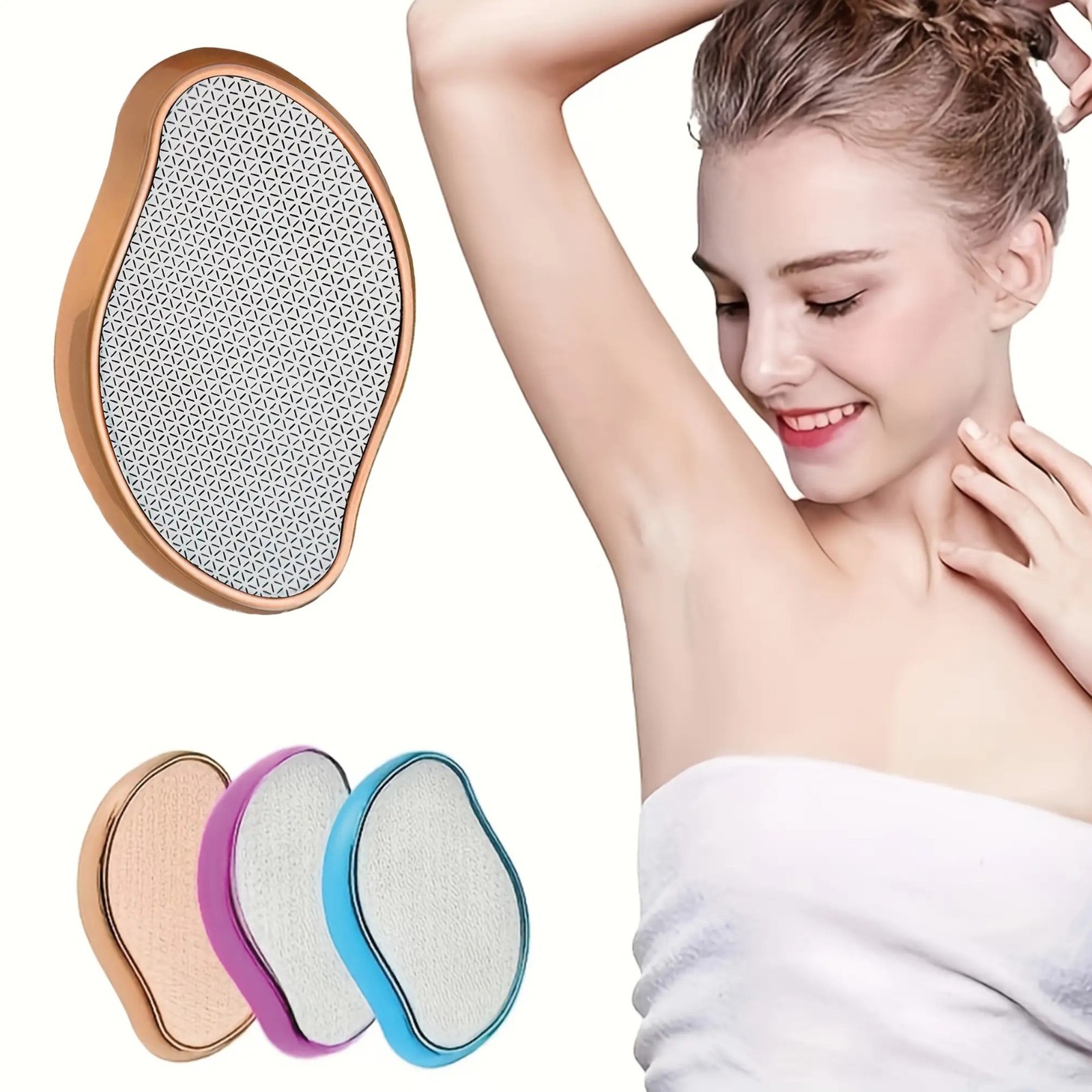1Pc Chemical Free Nano Glass Hair Remover Waterproof Reusable For Men Women