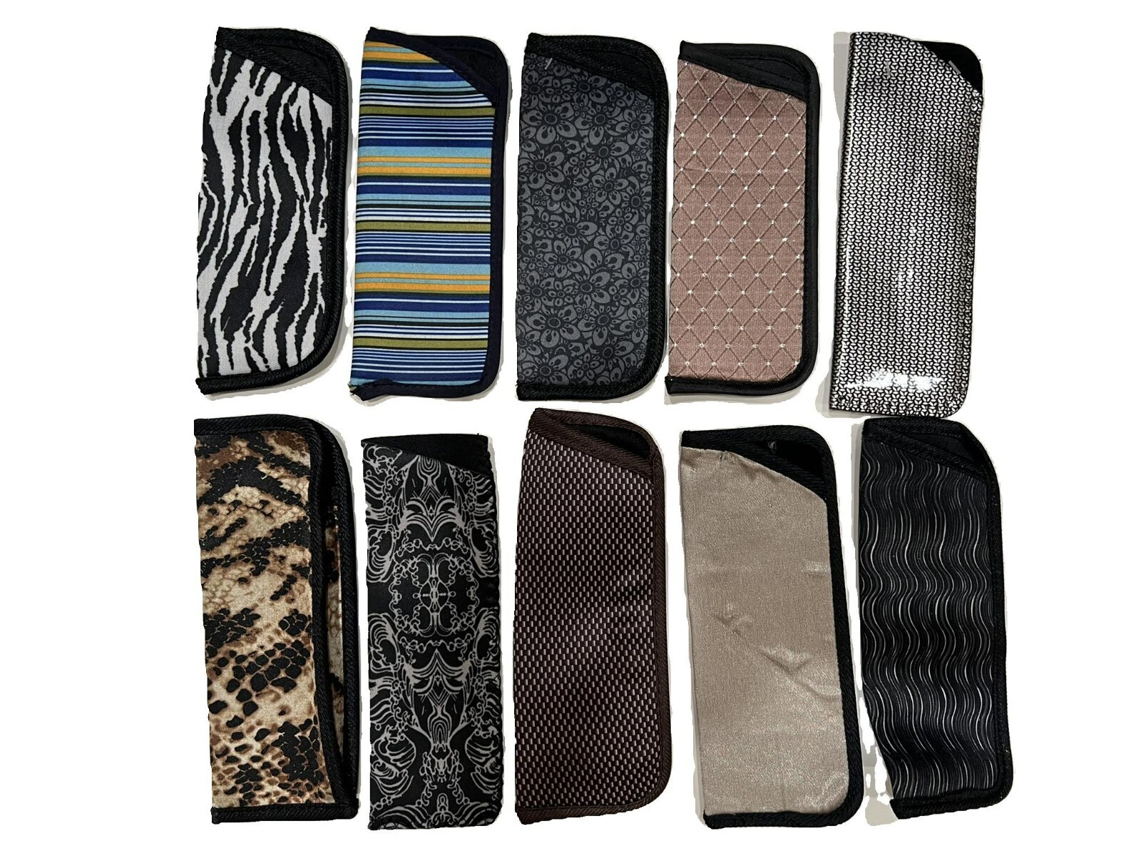 Wholesale Lot-10pc soft slim MEN’S COLOR FGX & Other assortment Eye glass Cases