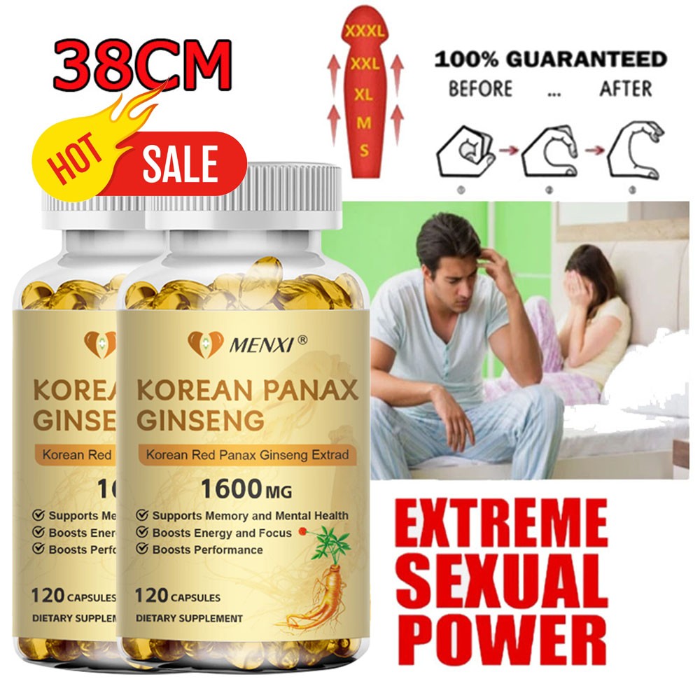 Korean Red Panax Ginseng 1600mg – 240 Capsules – Extra Strength Highest Potency
