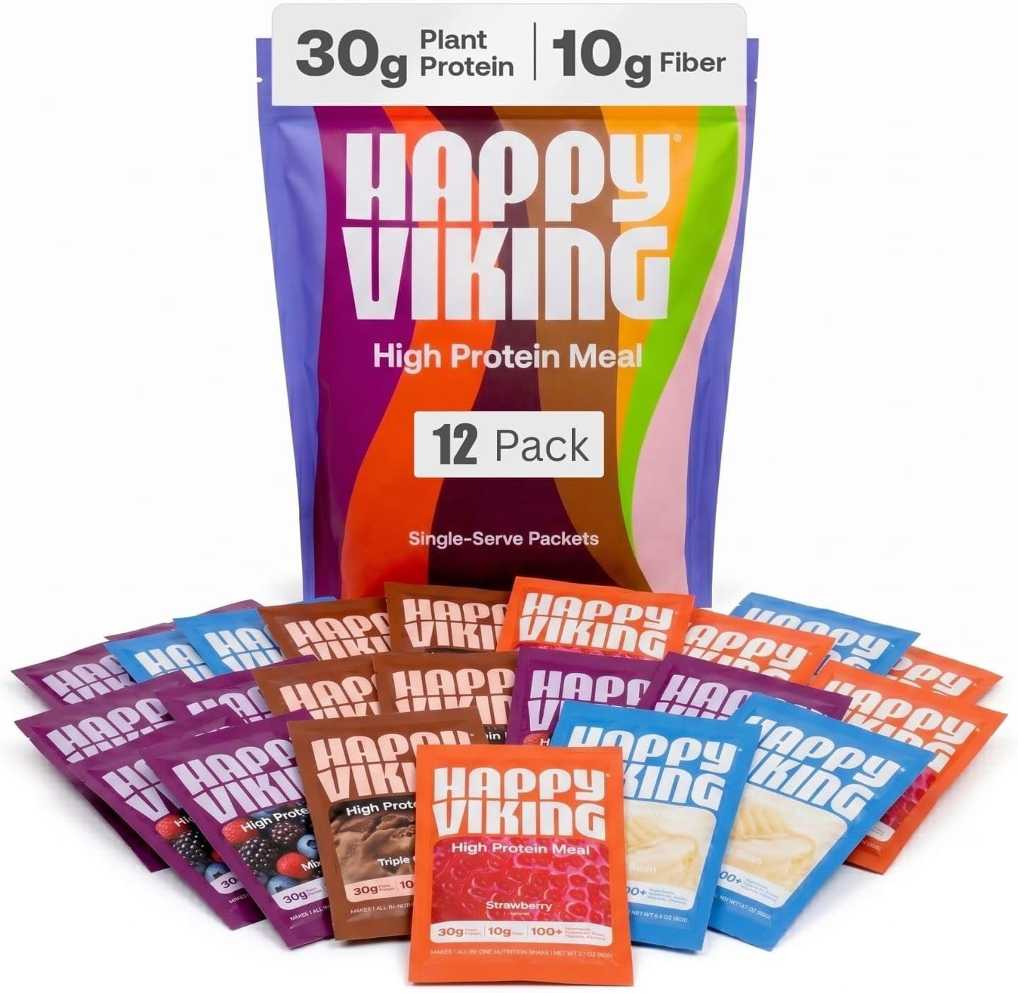 Happy Viking Plant-Based Protein Powder +100 Superfoods Meal Replacement Shake