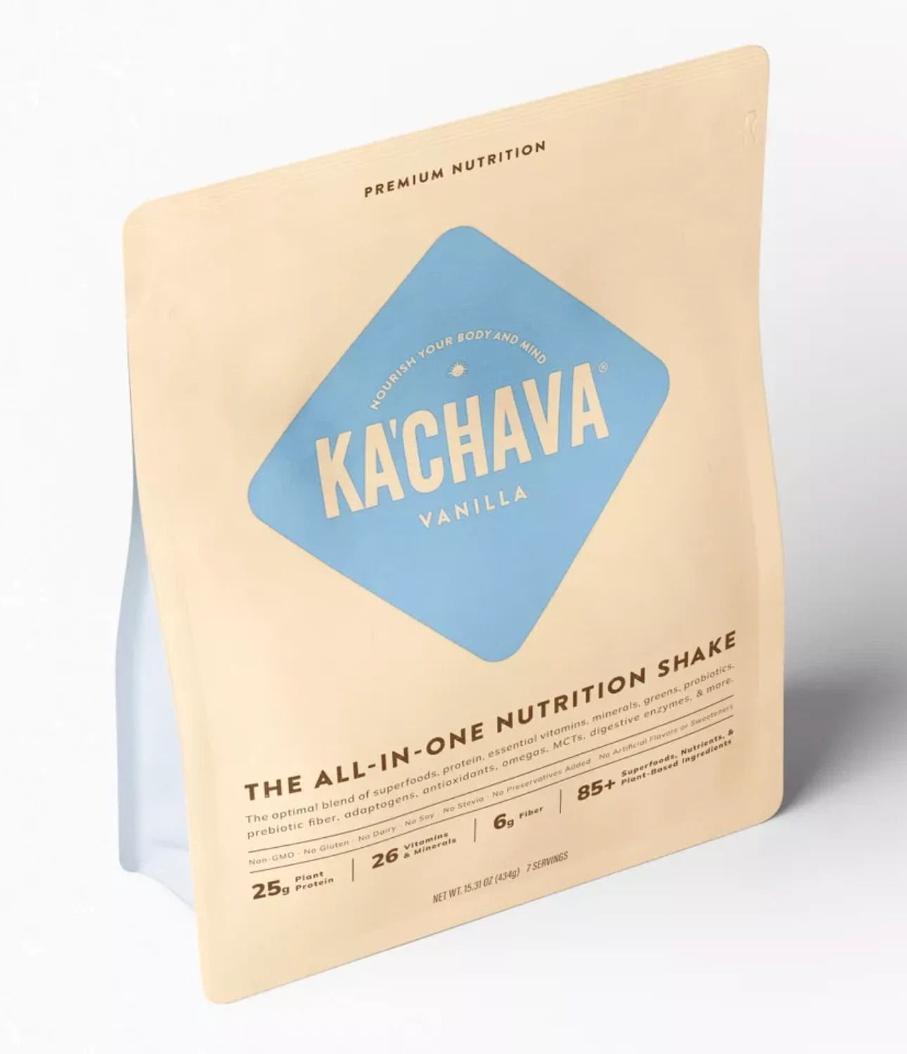 Ka’Chava Vanilla 7Packets 7Servings Meal Replacement Plant Protein Long EXP 2027