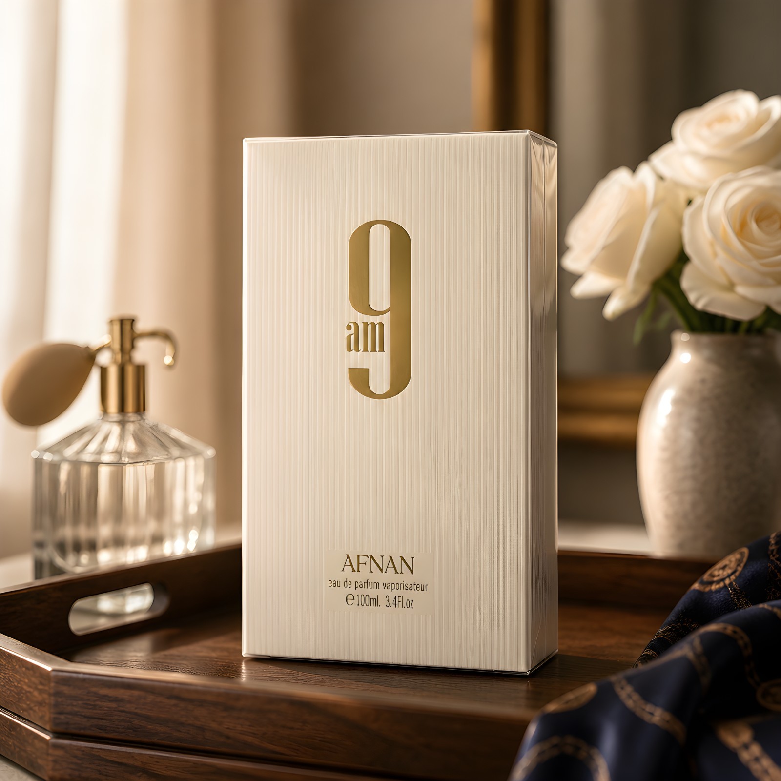 AFNAN 9 AM EAU DE PARFUM SPRAY UNISEX 3.4 Oz / 100 ml BRAND NEW IN BOX SEALED!!!