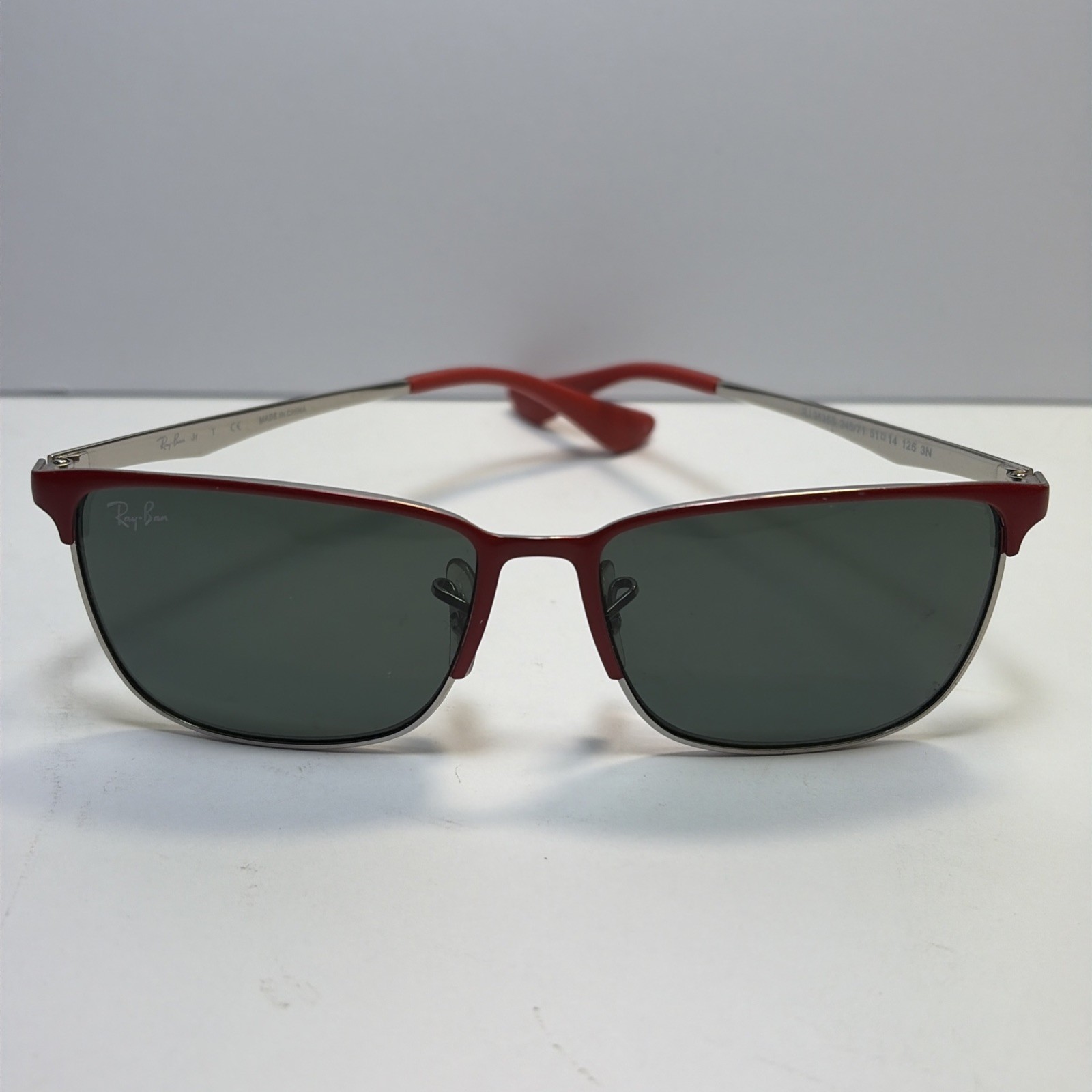 Authentic Ray-Ban RJ9535S 245/71 Red/Silver Unisex Children Kids Sunglasses
