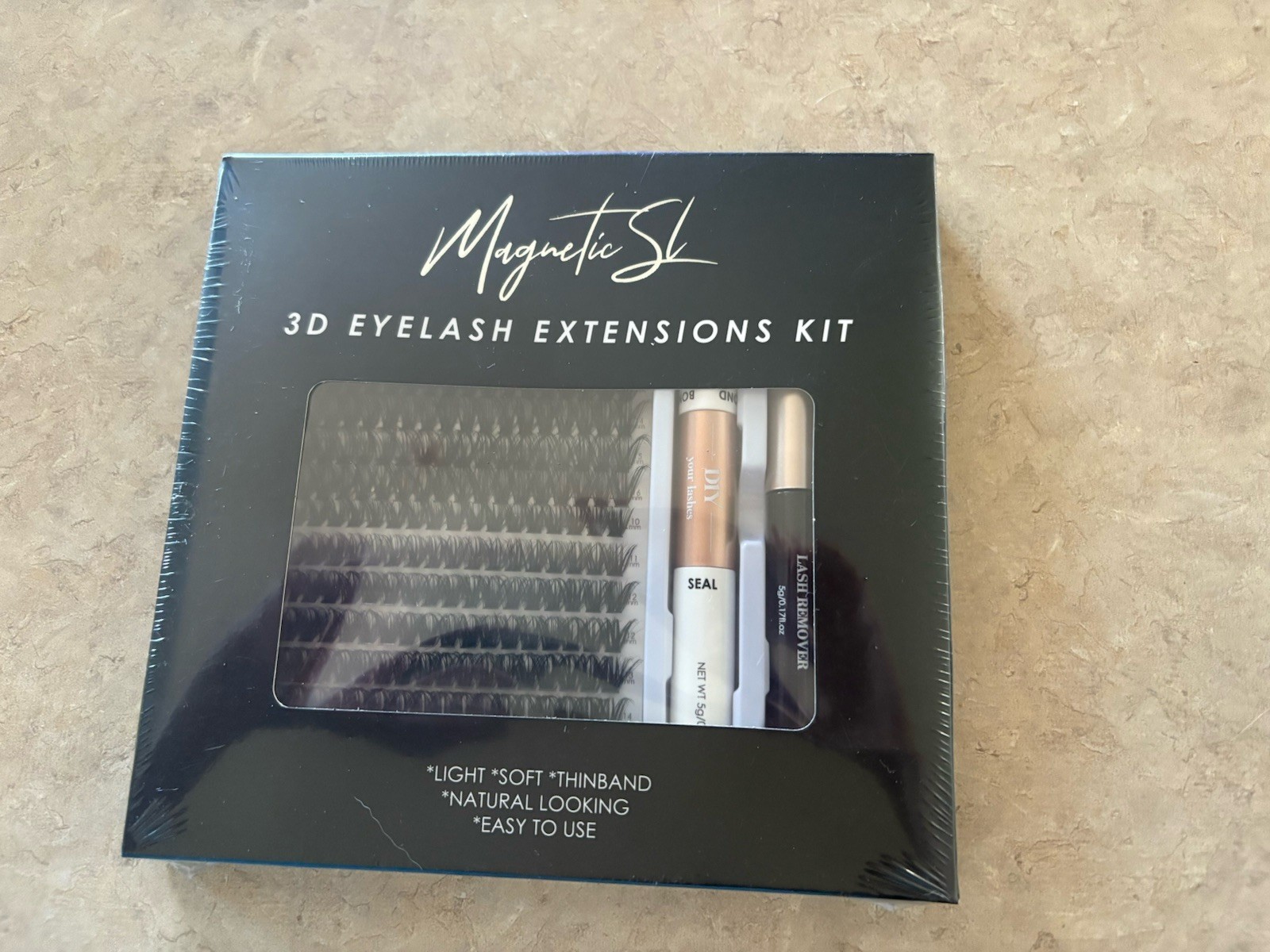 3D Eyelash Extensions Kit Magnetic w/ printed instructions on box