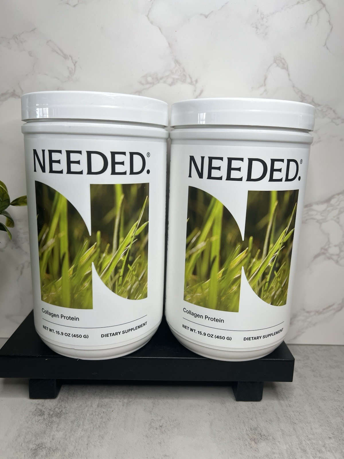Needed Collagen Protein Powder Two Pack! Unflavored 15.9 oz Exp 04/28
