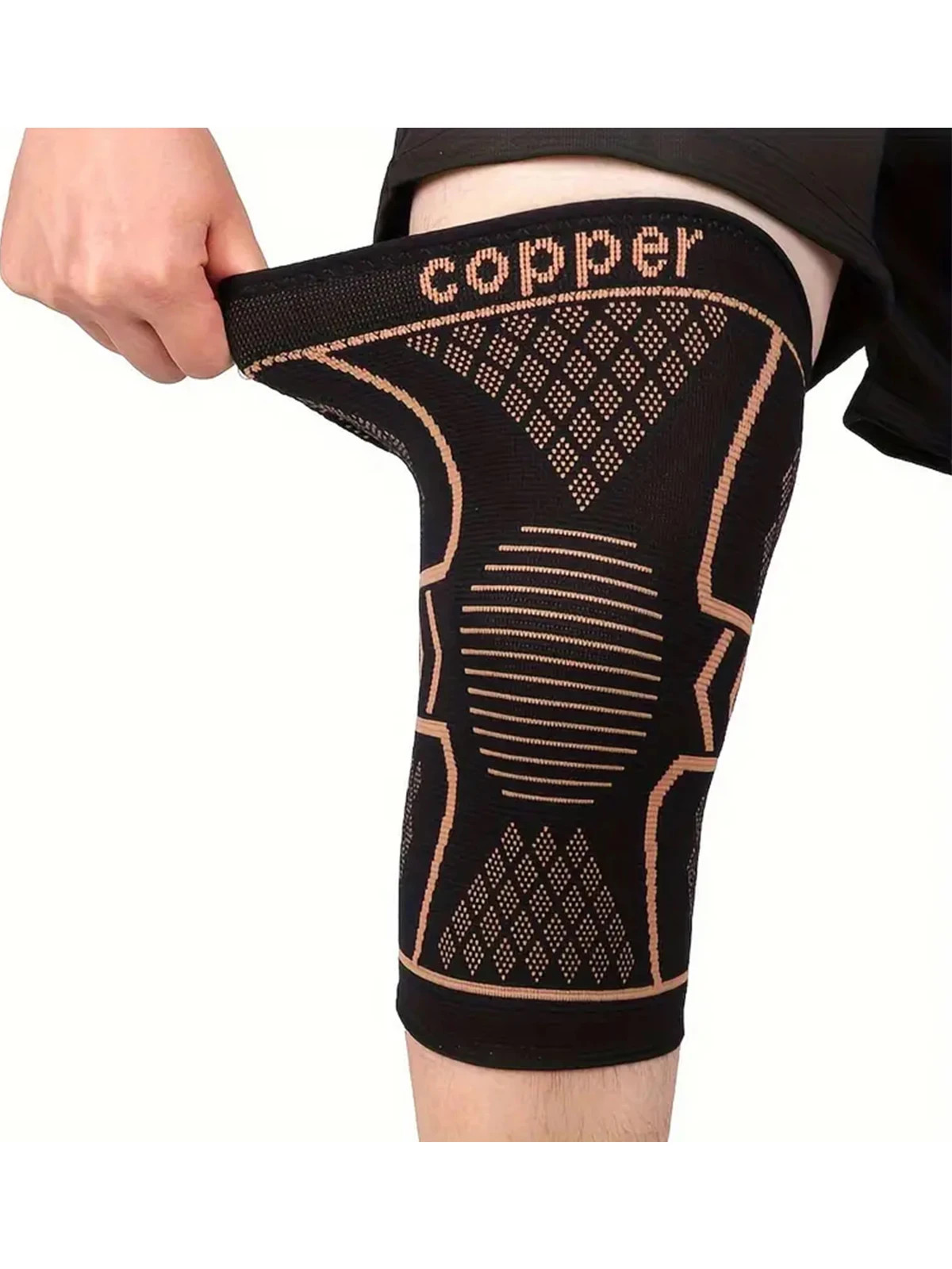 2Pack Copper Knee Braces Compression Sleeves Support for Arthritis Men & Women
