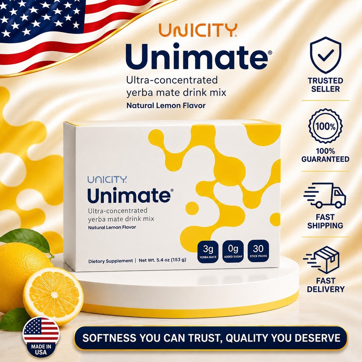 Unicity UniMate & Balance Combo Pack | Energy, Gut & Metabolism | 60+30 Sachets
