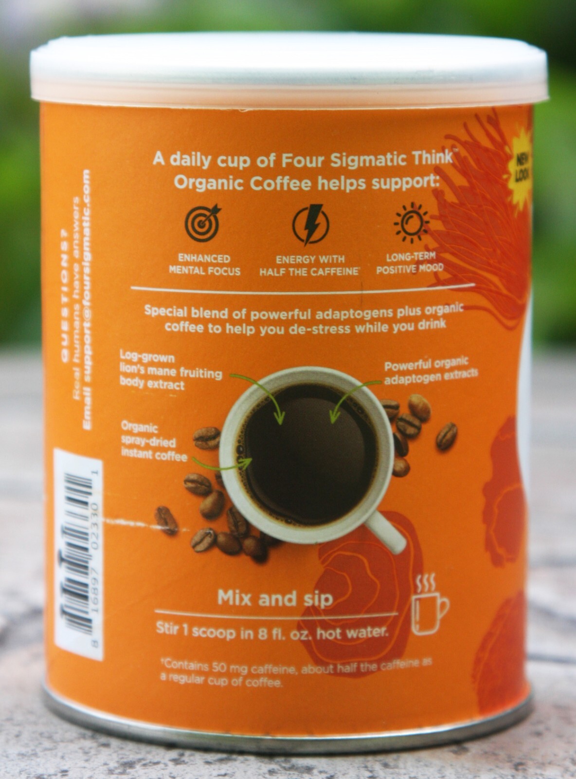 Four Sigmatic Arabica INSTANT Coffee w/ Lion’s Mane, Chaga Mushrooms + Rhodiola