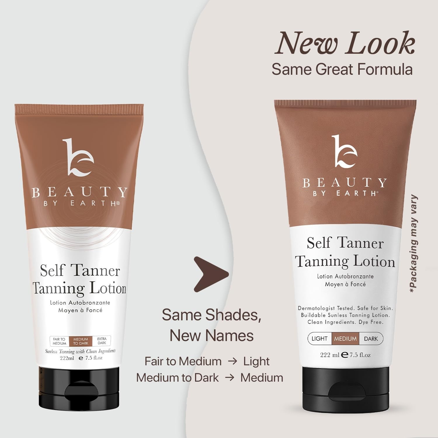 Beauty by Earth Self Tanner Medium to Dark Natural Sunless Tanning Lotion
