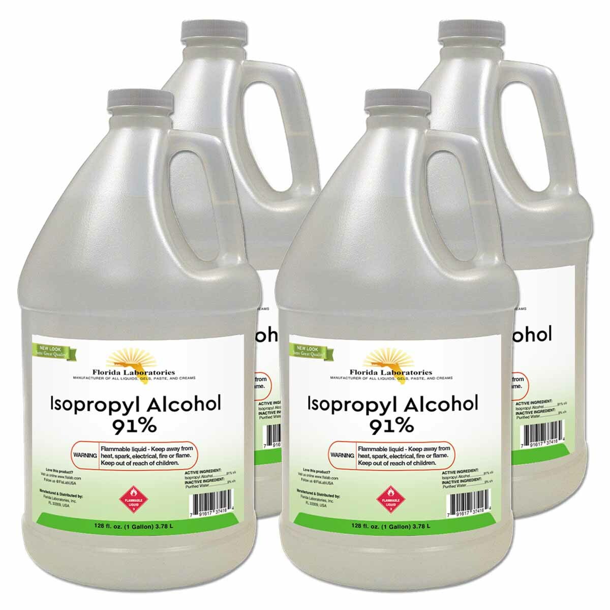 ISOPROPYL ALCOHOL 91% Rubbing Alcohol – 4 Gallons – Free Shipping – USA Made