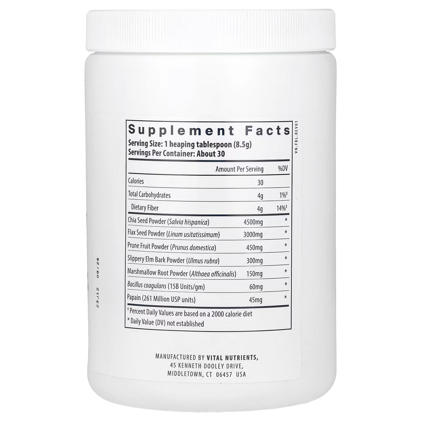 2 X Vital Nutrients, Whole Fiber Fusion, 9.2 oz (261 g)