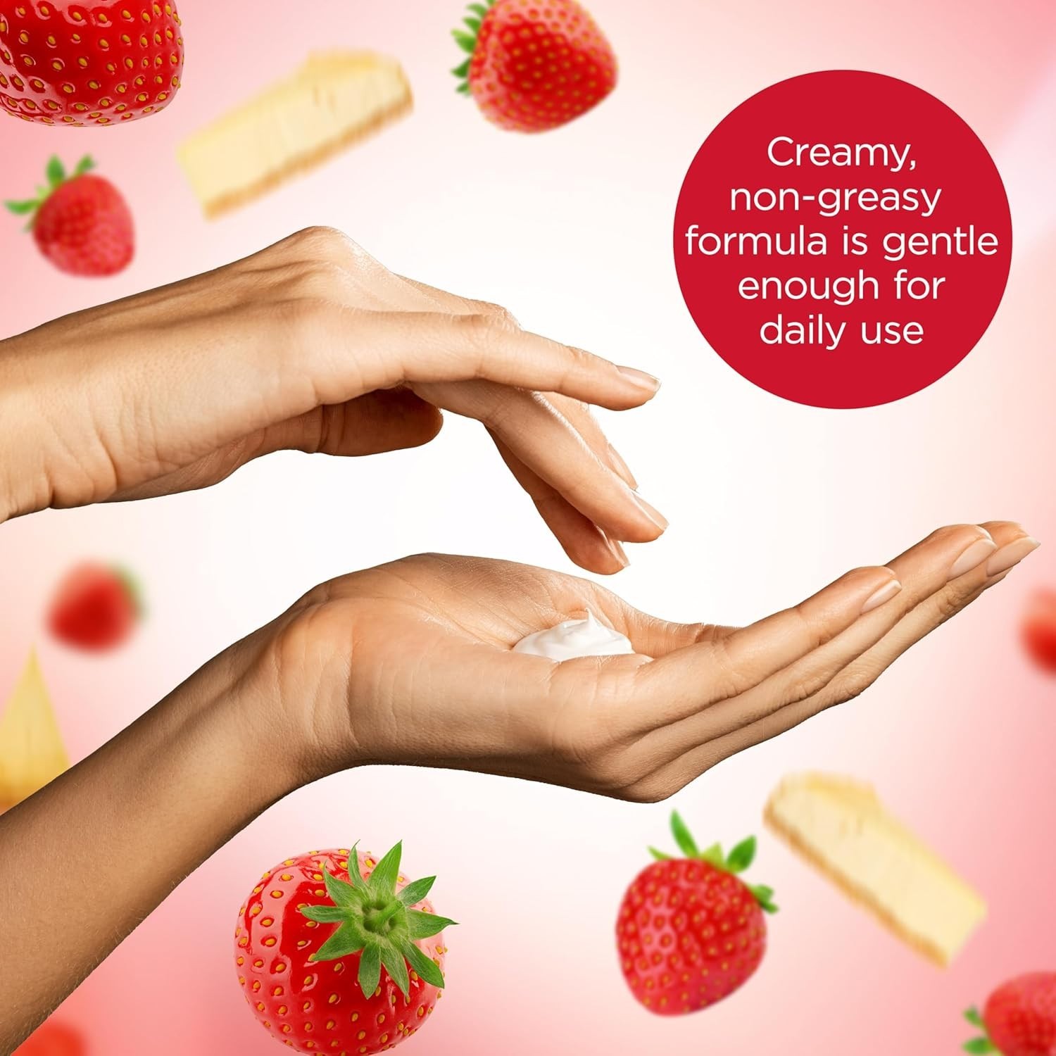 Ultra-Hydrating Strawberry Cheesecake Cream – 8 oz Non-Greasy Body Moisturizer