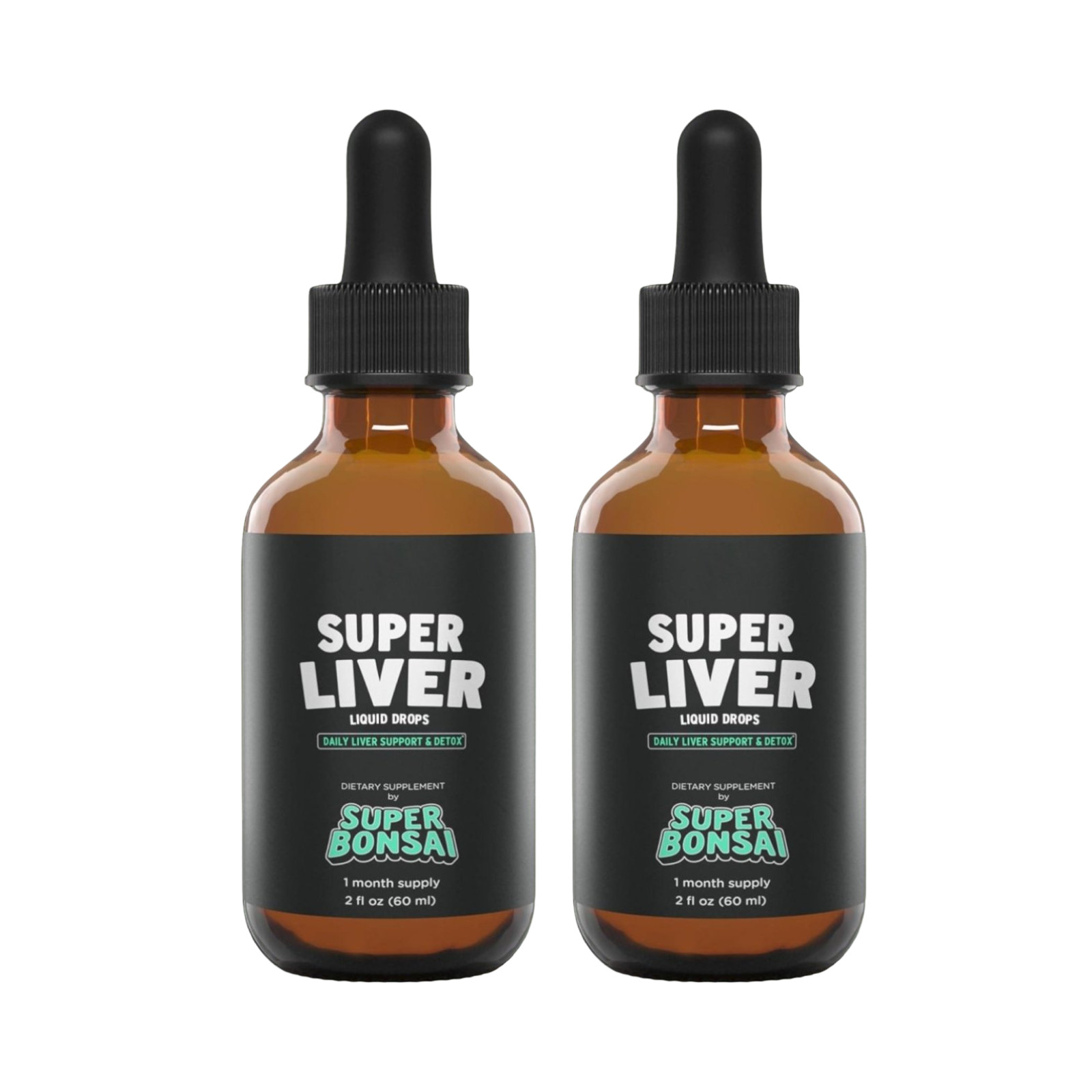 (2-Pack) Super Liver Liquid Drops – Daily Dietary Supplement – 2 fl oz mL) (60