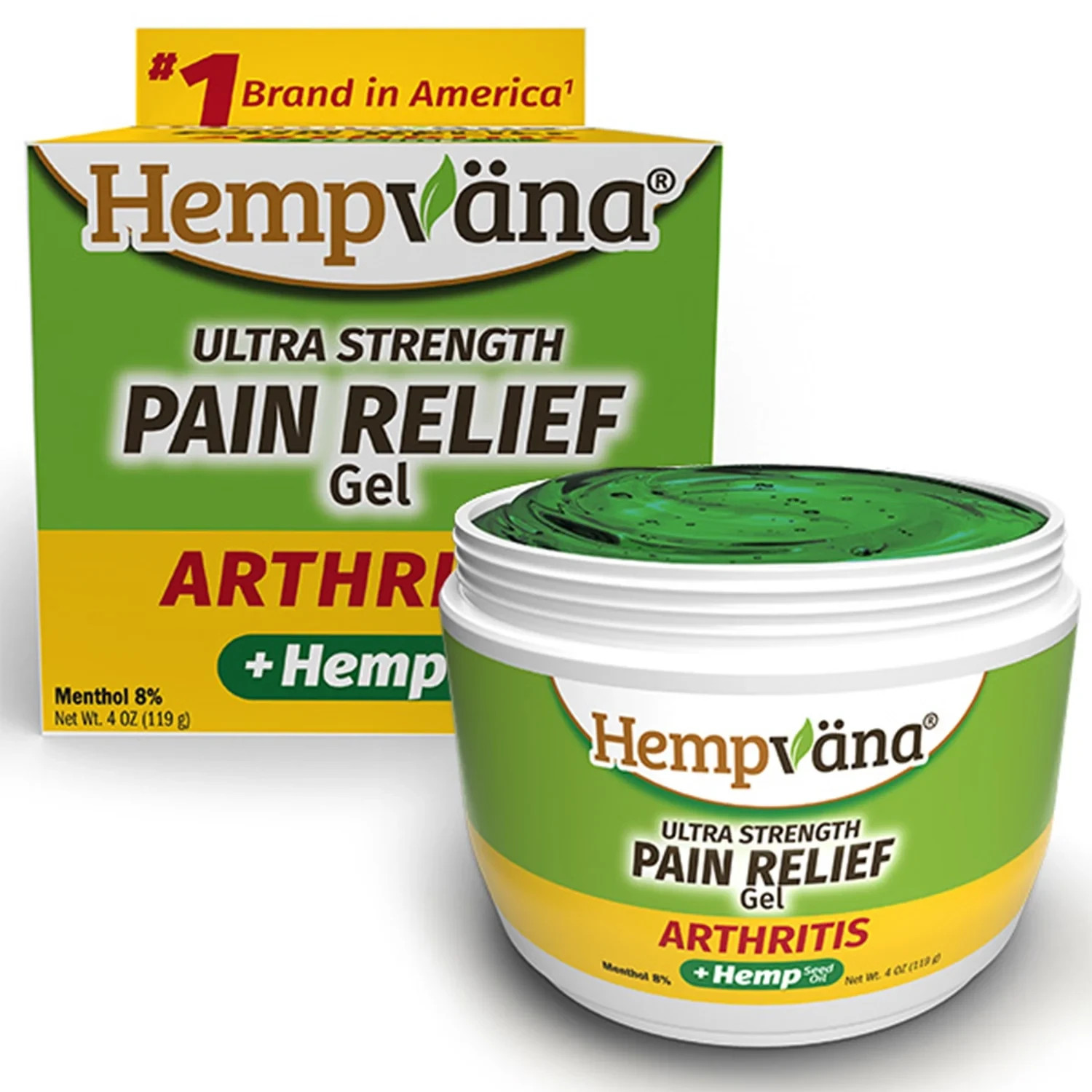 NEW Hempvana Arthritis Pain Relief Gel with Glucosamine