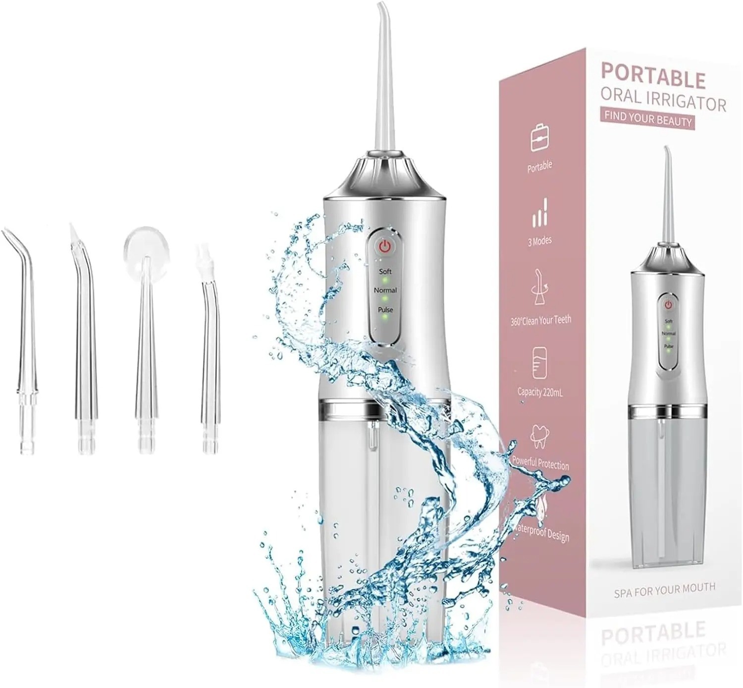 Water Flosser Water Pick Cordless Oral Irrigator Dental Teeth Cleaner